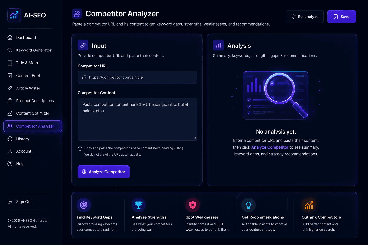 AI SEO full article writer