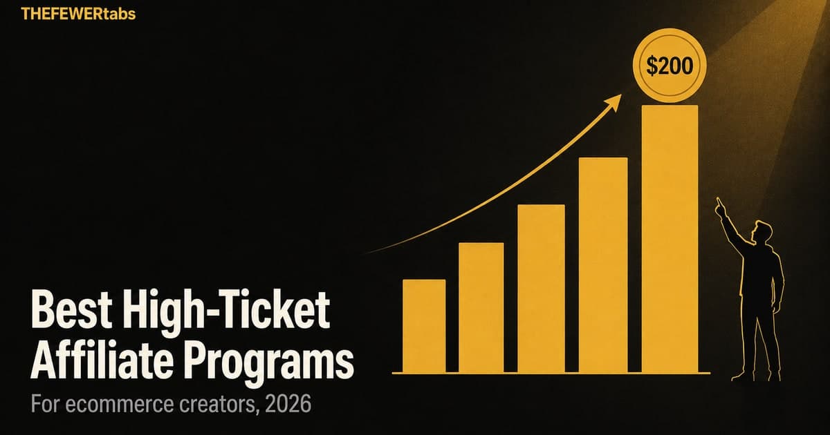 Best High-Ticket Affiliate Programs for Ecommerce Creators in 2026