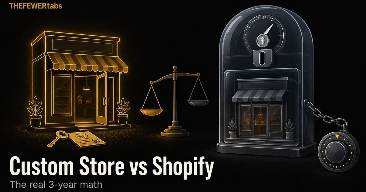 Custom Ecommerce Store Cost vs Shopify: The Real 3-Year Math